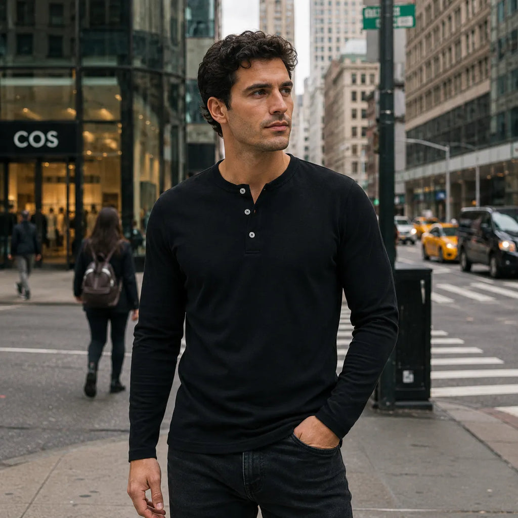 Bleamme Henley Long Sleeve Shirt