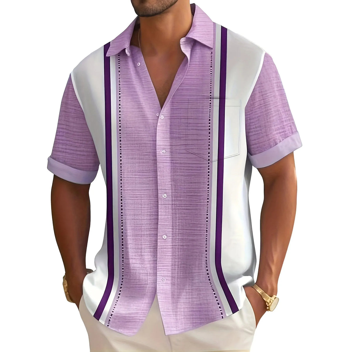 Stijn | Striped resort shirt