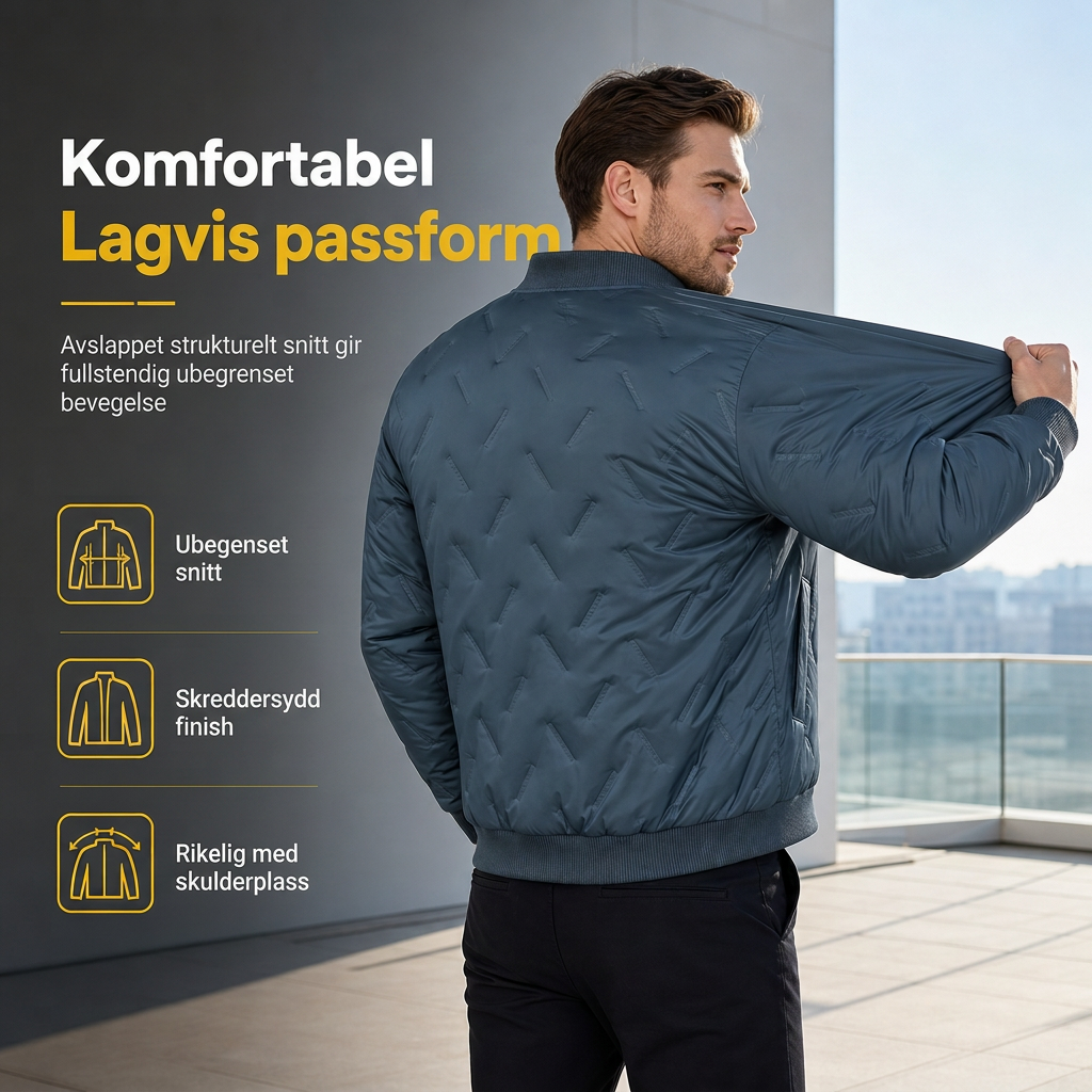📢🎉 50 % rabatt!!! 🛍️✨ Vinterjakke til herre med fleecefôr og vattering
