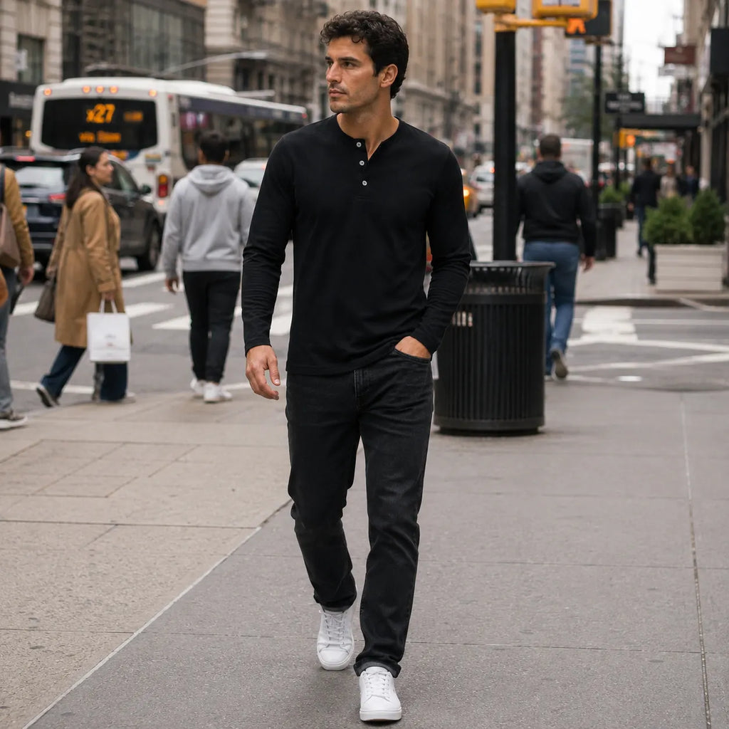 Bleamme Henley Long Sleeve Shirt
