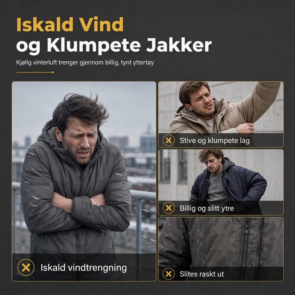 📢🎉 50 % rabatt!!! 🛍️✨ Vinterjakke til herre med fleecefôr og vattering
