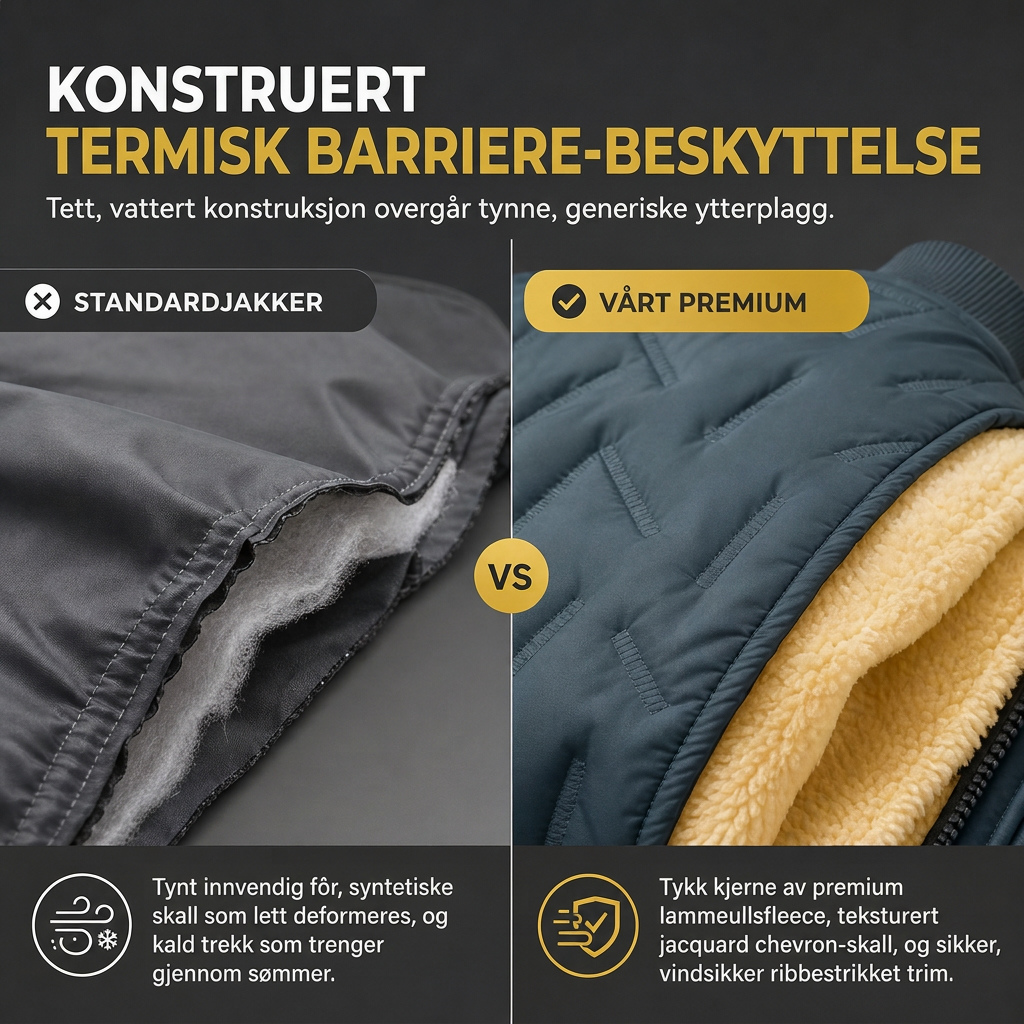 📢🎉 50 % rabatt!!! 🛍️✨ Vinterjakke til herre med fleecefôr og vattering
