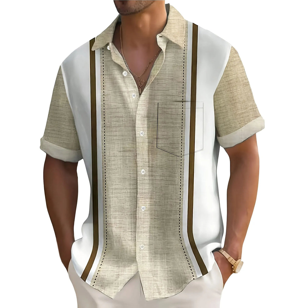 Stijn | Striped resort shirt