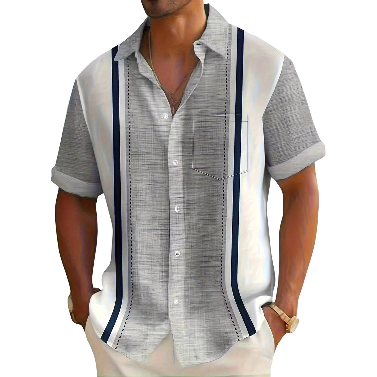 Stijn | Striped resort shirt